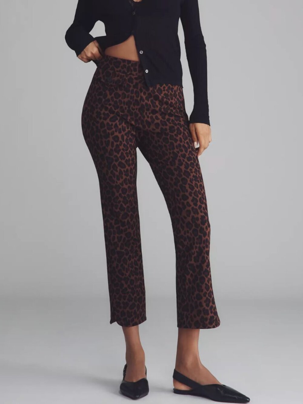 Anthropologie Maeve Crop Pants Leopard Print NWT 14